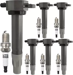 UF502 Ignition Coil Pack 4606869AA and Iridium Spark Plugs 7781 Set Of 6 Fit - Picture 1 of 7