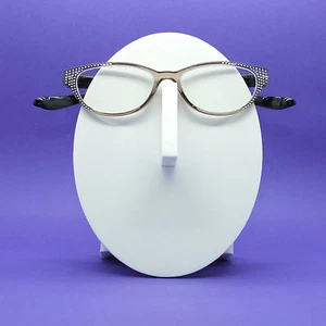 Reading Glasses Rounded Cat Eye Crazy Kitty Bling Sparkle - Picture 1 of 4