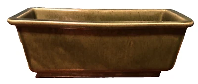 Vintage Ceramic Haeger 3995 Pine Green 11 3/4" x 5" Rectangular Box Planter Pot - Image 1 of 4