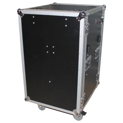 ProX T-14RSPWDST 14U Space 20" Depth Shockproof Amp Rack Flight Case idjnow - Image 1 of 4