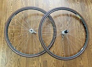 Vintage Campagnolo C-Record / Omega Strada Wheelset w/ Continental Grand Prix - Picture 1 of 8