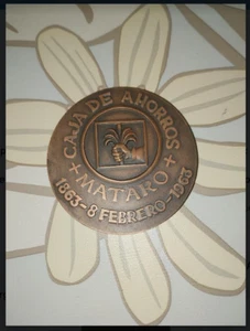 Medal Bronze Peso 110 Grs. 6 Cm. de La Box Of Ahorrode Mataró Year 1963 - Picture 1 of 2