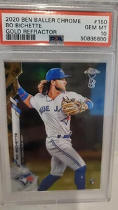 2020 Topps Chrome Bo Bichette Ben Baller Gold Refractor Rookie /50 PSA 10  - Picture 1 of 2