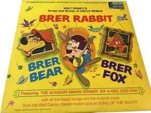 Brer Rabbit Brer Fox Brer Bear Record & Book Disneyland 3907 Song of the South - Foto 1 di 9