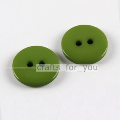 2-HOLE 4-HOLE COLOURED RESIN ROUND BUTTON FOR SEWING SCRAPBOOK HANDMADE CRAFTS  - Image 1 of 4