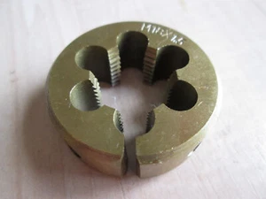 NEW M18x1.5 Metric Die 1.5" Titanium Nitride Coated HSS Steel Slotted #T16CG - Picture 1 of 6