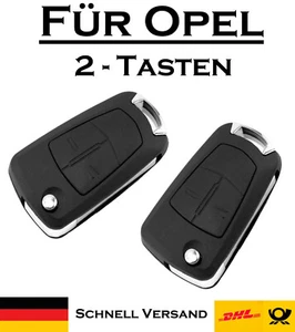 2x Klappschlüssel Gehäuse für Opel - Ersatz 2 Tasten PKW Fernbedienung KS01 - Picture 1 of 6