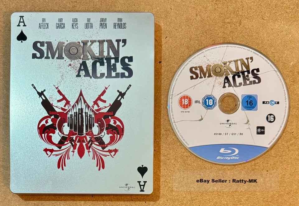 SMOKIN' ACES - GERMAN IMPORT BLU RAY STEELBOOK (SEE DESCRIPTION) - Image 1 of 4