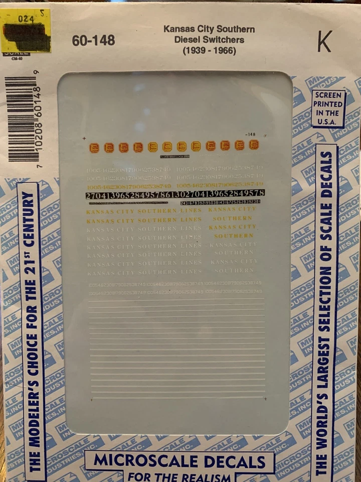 N Decals KCS Multiple Diesel Switchers Microscale