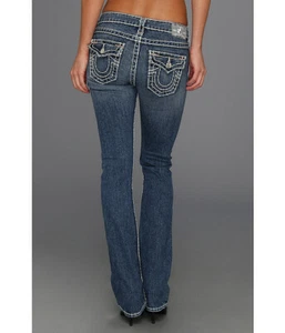 NEU $ 319 True Religion Jeans Becky Super T Siegel Etikett Bootcut Denims 25 x 34 - Bild 1 von 11