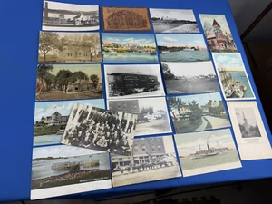 19 postales antiguas de Rockland, ME Samoset, barcos, reclutas de la Primera Guerra Mundial, barcos de langosta, H.S. - Imagen 1 de 20