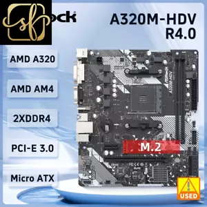 Placa madre A320 A320M A320M HDV R4.0 AM4 DDR4 32 GB M.2 PCI-E 3.0 U - Imagen 1 de 6