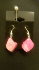 Mother of Pearl Pink Mis-Shaped Bead Earrings - "NEW" - Pierced. 