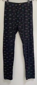 Cat & Jack Kids Girls Colorful Heart Print Full Length Leggings Black XL 14-16 - Picture 1 of 4