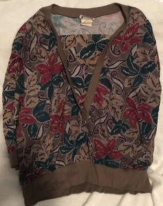 Vintage Donn Kenny Women’s Flowery Shirt Top 22w Sh4 - Picture 1 of 4