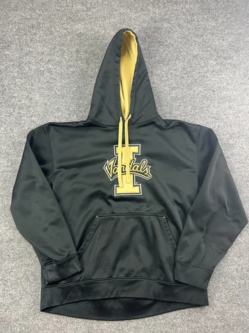 Champion University of Idaho Hoodie Men's Large Black Pullover Vandals Cover