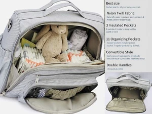 BOLSO DE PAÑALES MAMÁ, MOCHILA, BOLSO BANDOLERA PARA PAPÁ Y MAMÁ - Imagen 1 de 12