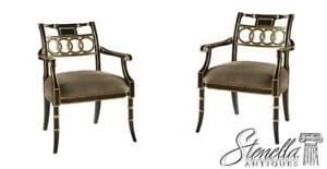 L56613EC:Pair MAITLAND SMITH #8125-41 Regency Style Open Arm Chairs ~ New