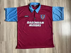 West Ham United Home football shirt 1995/1997 Jersey Soccer England Vintage XL - Picture 1 of 6