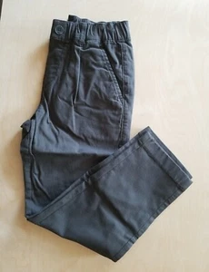 NWOT HANNA ANDERSSON LOFT GREY TWILL SKATER CHINO PANTS 150 12 $48 BTS - Picture 1 of 6