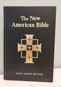 VTG Bible St Joseph Edition New American Large Type Catholic Illustrated 1970 - Foto 1 di 11