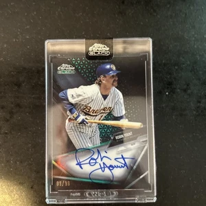 2021 Topps Chrome Black - Auto Robin Yount #CBA-RY Green Refractor /99 AU - Picture 1 of 2