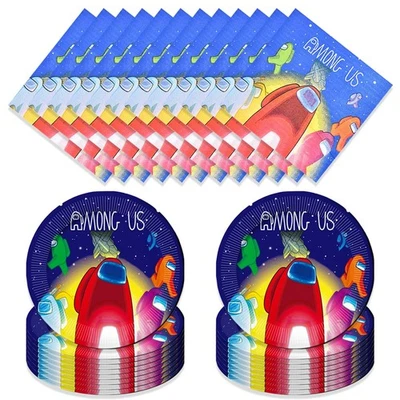 Paquete de 40 suministros para fiestas incluye 20 platos, 20 servilletas para el nacimiento entre nacimientos... Foto 1 de 4