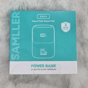 INIU Portable Charger 22.5W 10000mAh USB-C Power Bank - Black - BI-B61 - Picture 1 of 5