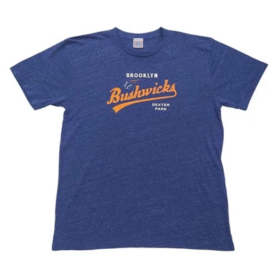 Camiseta Ebbets Field Flannels Brooklyn Bushwicks Para Hombre XL Hecha en EE. UU. Azul Slub Foto 1 de 4