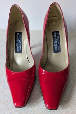 Stuart Weitzman Russell & Bromley Ladies Red Patent Stiletto Shoes Size UK 6 - Image 1 of 4