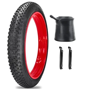 20 x 4.0 Inch Fat Bike Tire Foldable Electric Bike Tire (20x4.0 One Tire and ... - Picture 1 of 7