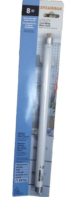 Sylvania F8T5CW/BL 8W 12in Cool White Fluorescent Tube light bulb-NEW-SHIP 24 HR - Image 1 of 4