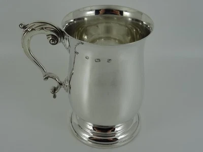 SUPERB ENGLISH SOLID STERLING SILVER PLAIN PINT TANKARD SHEFFIELD 1981 347G - Image 1 of 4
