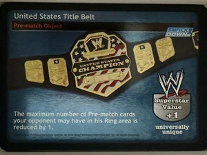 United States Title Belt WWE WWF Raw Deal CCG TCG Card Game Rare Foil - Picture 1 of 1