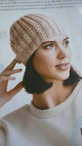 Knitting Pattern For Lady's Mock Cable Beanie Hat In D.K. On Straight Needles - Picture 1 of 2