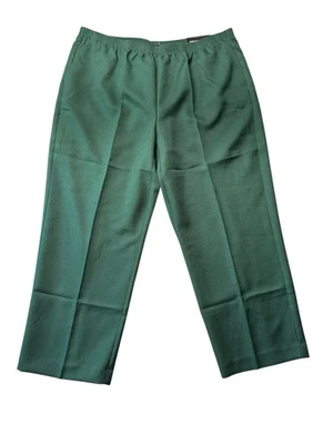 Alfred Dunner Pants Women Plus 20W Dark Green Classic Fit High Rise Pull On NWT - Image 1 of 4