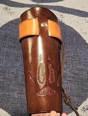 Hand Tooled Leather Bear Paw Arm Bracer Cuff Armor Cosplay LARP Renn Fair Mediev - Image 1 of 4