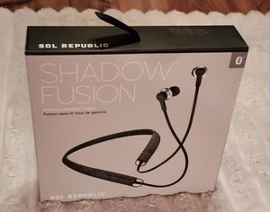 Sol Republic Shadow Fusion Bluetooth Black/Gray Earbuds - 10-Hours Playing time - Picture 1 of 13