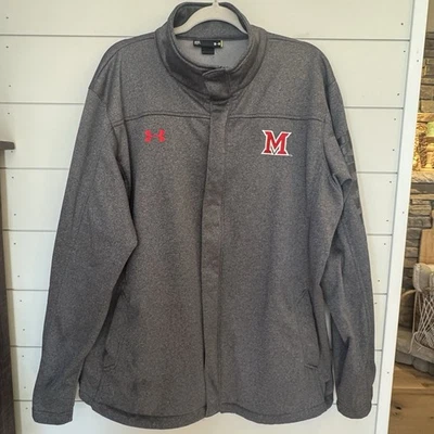 Miami University Redhawks Under Armour Track Jacket Sweatshirt  XXL - Image 1 of 4
