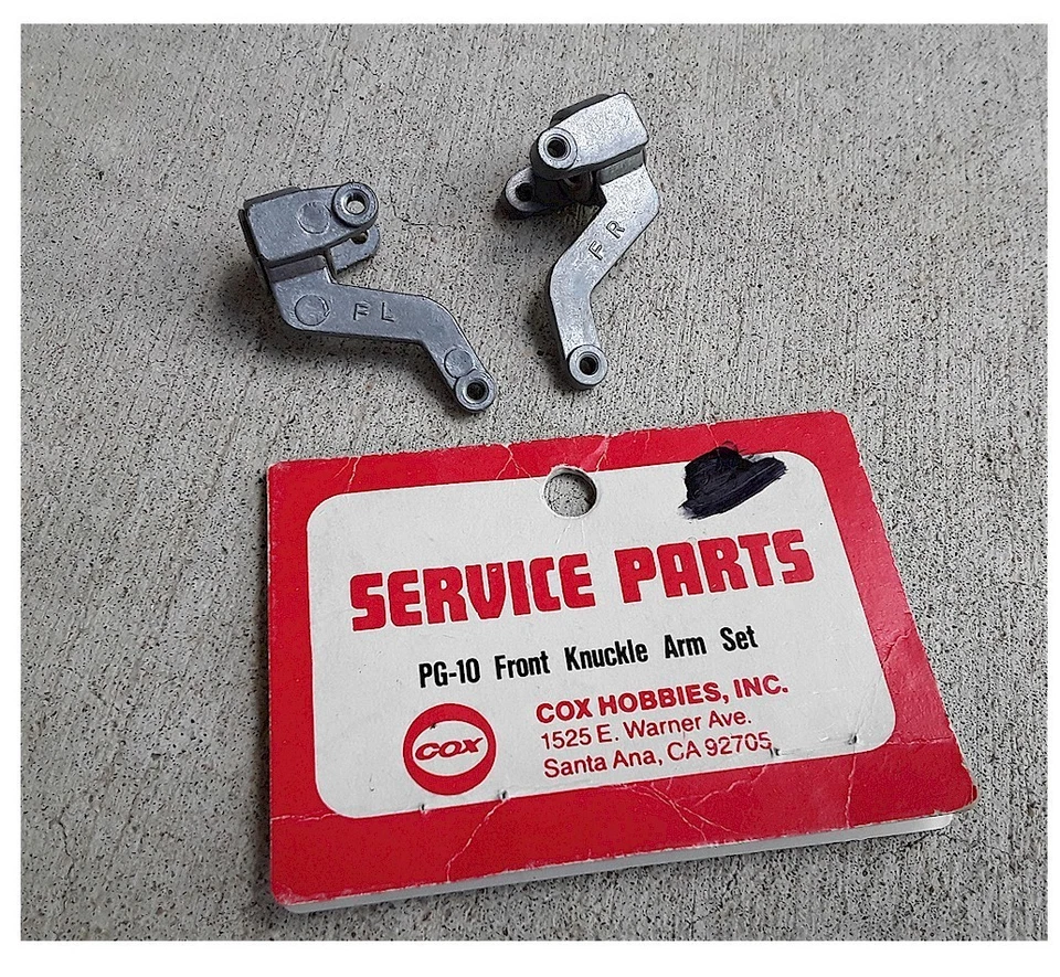 Vintage RC Car Buggy Cox Kyosho Progress PG-10 Front Knuckle Steering Arm L/R - Image 1 of 1