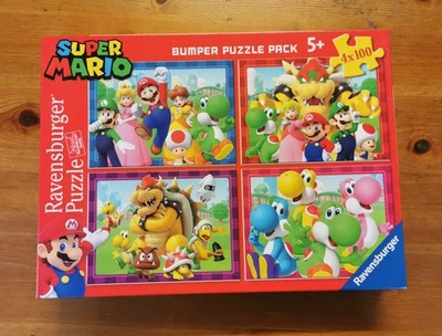 Super Mario Bros 4 x 100 Large Piece Jigsaw Puzzles Ravensburger 2023 - Image 1 of 4