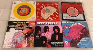 DEEP PURPLE Lot of 6 MEXICO SINGLES & EPs Ian Gillan Ritchie Blackmore HARD ROCK - Picture 1 of 3