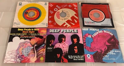 DEEP PURPLE Lot of 6 MEXICO SINGLES & EPs Ian Gillan Ritchie Blackmore HARD ROCK - Image 1 of 3