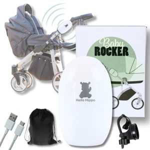 Hello Hippo - Baby Rocker - Balançoire électrique pour poussette | USB-C - Photo 1/7
