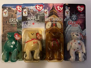 Around The World McDonald's Beanie Babies RARE NEVER OPEN! Set Of 4 - Picture 1 of 6