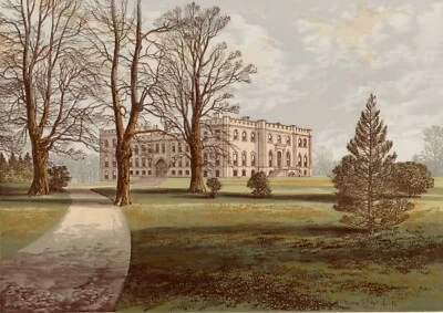 Antiguo Cromolitógrafo Castillo Inglés 1880 KIMBOLTON CASTLE Impresión en Color Reino Unido Foto 1 de 3