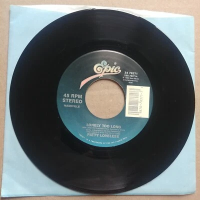 PATTY LOVELESS Lonely Too Long/Feelin Good About 45 7" COUNTRY Vinyl Record Foto 1 de 2