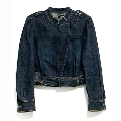 Mixit, Dark Wash Waist Length Jean Jacket with Stretch, size 1X - Image 1 of 4