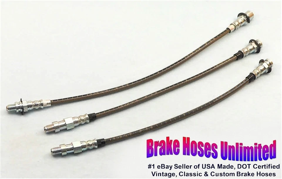 不锈钢制动软管套装 Oldsmobile F85 / Cutlass,1964 1965 - 前鼓 — 第 1/1 张图片