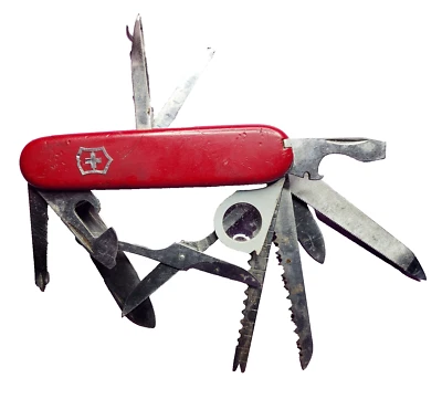 Victorinox Swiss Army Knife Vintage Officier Suisse Switzerland Red Multi Tool - Image 1 of 4